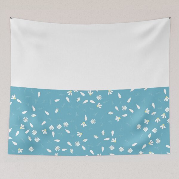 Item preview, White Chamomile Leaves on Horizontal Split White and Atomizer Blue designed and sold by HiddenPuppets.