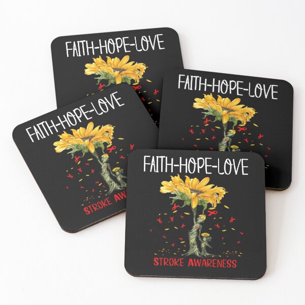 Artikelvorschau, Schlaganfall-Bewusstsein - Sonnenblume-Glauben-Hoffnung-Liebe entworfen und verkauft von Hilten.