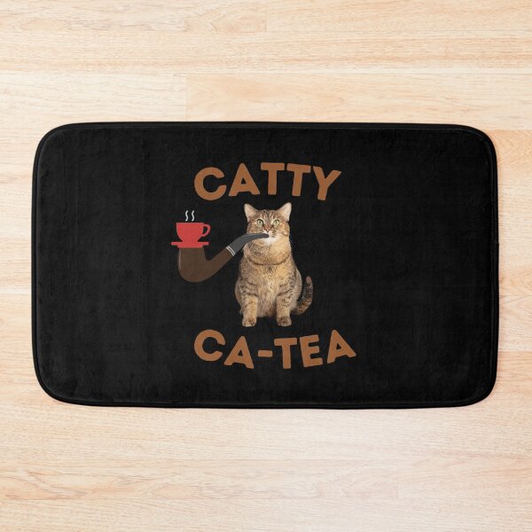 Item preview, Catty Ca-tea (in black) | Smoking Cat | Cat Cigar | Funny Cat designed and sold by CosmicStory.