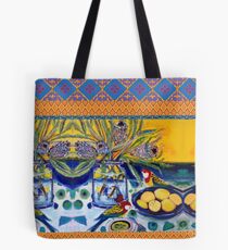 Bitter Sweet Rosellas and Lemons Tote Bag