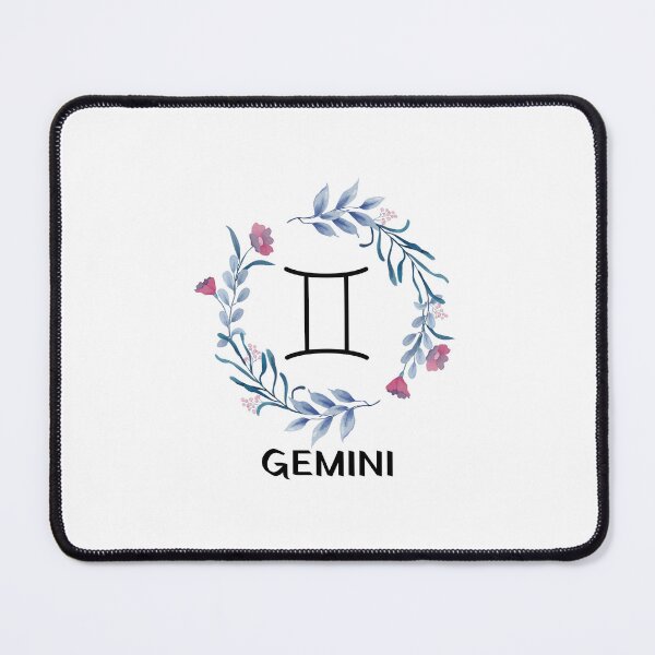 Item preview, Blue Floral Gemini Zodiac Sign designed and sold by Hellofriendco.