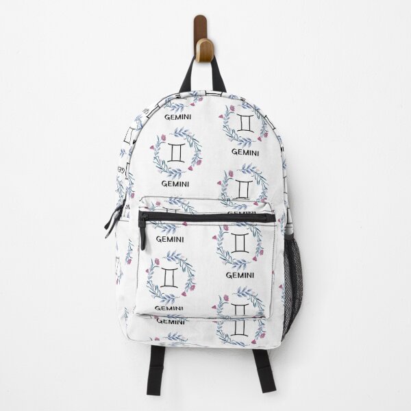 Item preview, Blue Floral Gemini Zodiac Sign designed and sold by Hellofriendco.