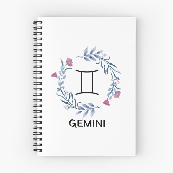 Item preview, Blue Floral Gemini Zodiac Sign designed and sold by Hellofriendco.