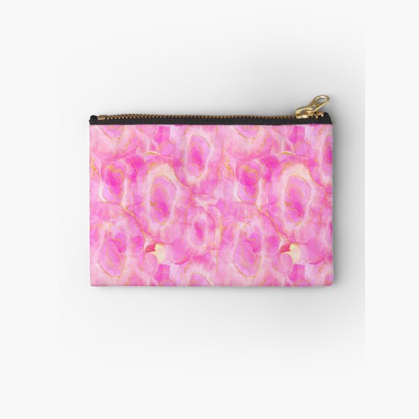 Item preview, Abstract pink agates and bubbles designed and sold by AnaGuziiArt.