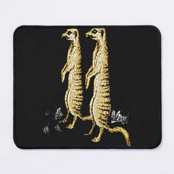 Item preview, Machine embroidery, Embroidered Meercats, Stitch crafting, unique embroidered art designed and sold by RudolphBarnard.