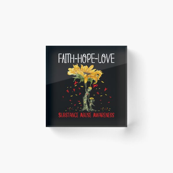 Item preview, Substance Abuse Awareness - Sunflower Faith Hope Love designed and sold by Hilten.