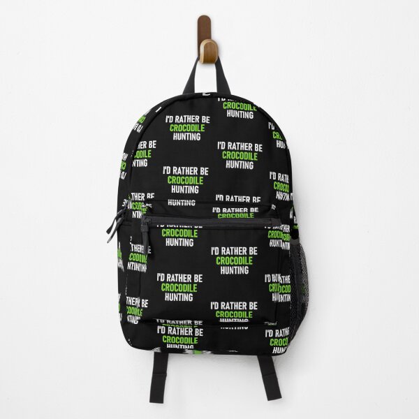 Item preview, I'd Rather Be Crocodile Hunting White&Green designed and sold by RiciPaneto.