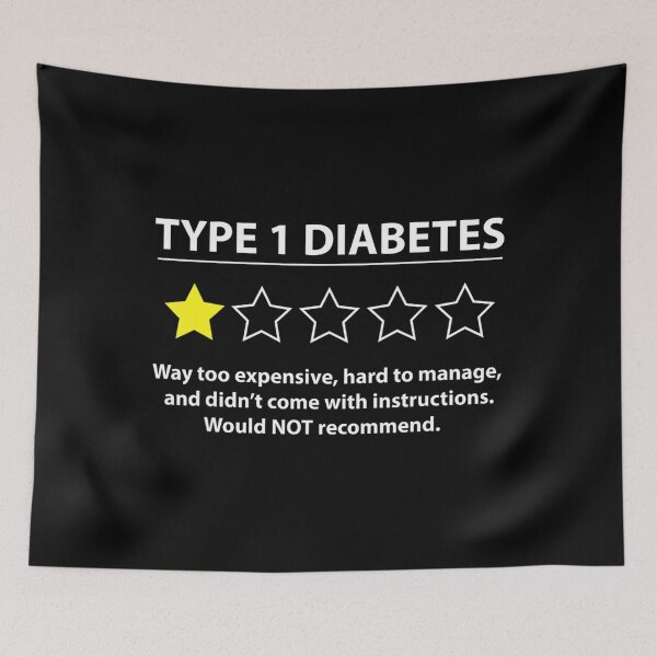 Item preview, Diabetes One Star Rating Funny Awareness Graphics  designed and sold by ufodinosaur.