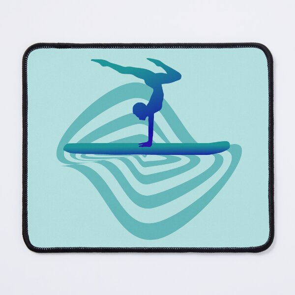 Item preview, Sup wafe woman handstand illustrations blue designed and sold by Pauletart.
