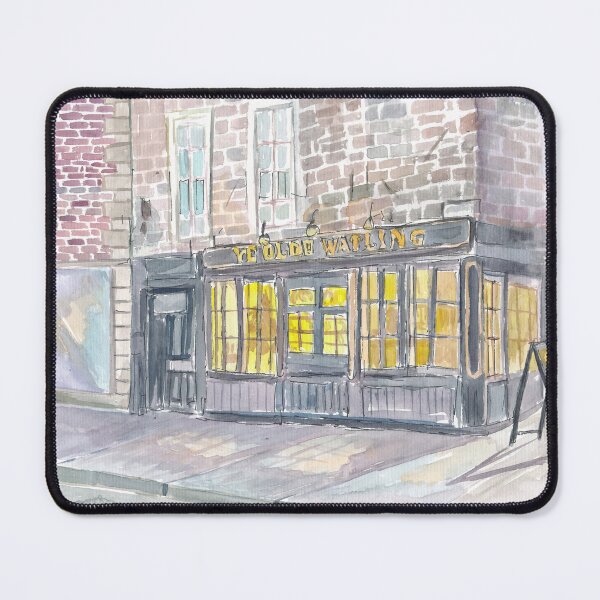 Item preview, Old London England Pub Street Scene with Welcoming Window Lights designed and sold by artshop77.