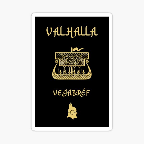 Valhalla Passport Hall Of The Slain Sticker For Sale By Hakvs Redbubble 8947