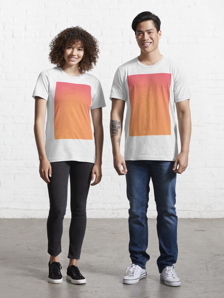 Orange and White Ombre T-shirt Gift Gradient Pattern Tee Shirt 