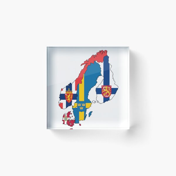 Item preview, Nordic Coat of Arms Map designed and sold by Frogpen.