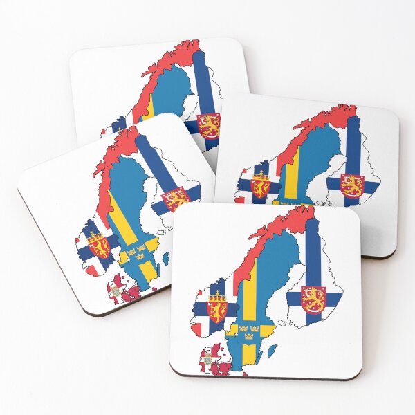 Item preview, Nordic Coat of Arms Map designed and sold by Frogpen.