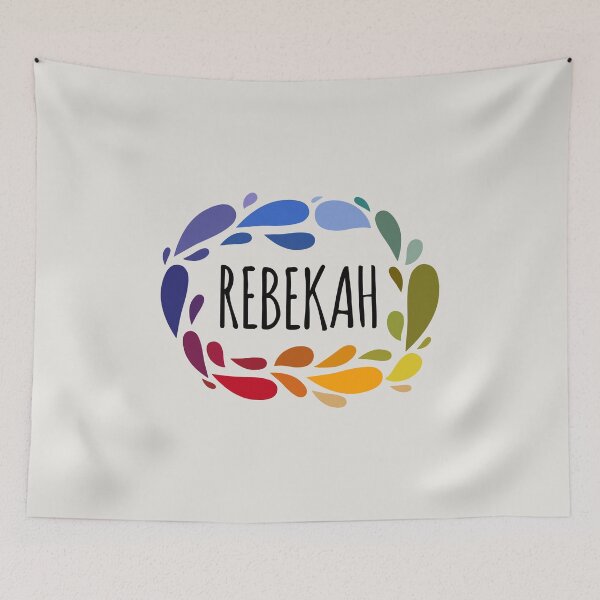 Artikelvorschau, Rebekah Name Niedliches buntes Geschenk namens Rebekah entworfen und verkauft von kindxinn.