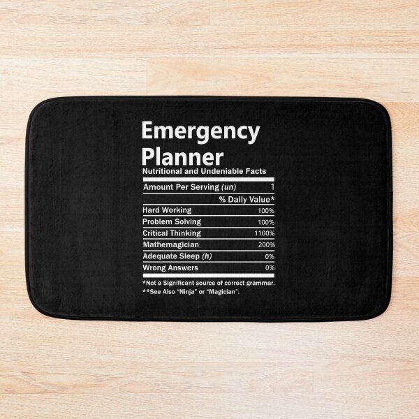 Item preview, Emergency Planner  T Shirt - Nutrition Factors Job Gift Item Tee designed and sold by wardorion9.