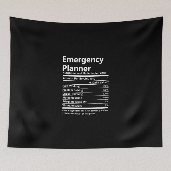 Item preview, Emergency Planner  T Shirt - Nutrition Factors Job Gift Item Tee designed and sold by wardorion9.