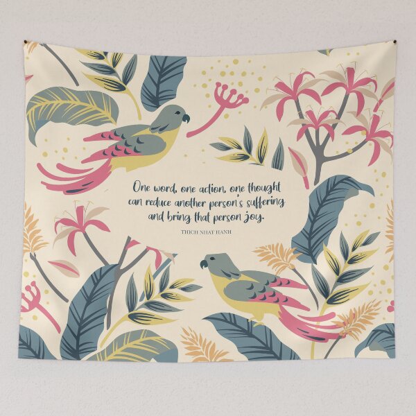 Item preview, One word, one action, one thought can reduce another person’s suffering and bring that person joy. - Thich Nhat Hanh designed and sold by StudioCitrine.