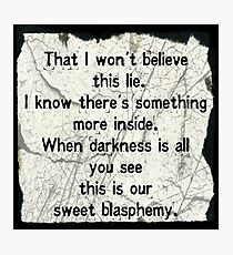 Black Veil Brides: Sweet Blasphemy Photographic Print