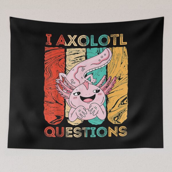 Item preview, I Axolotl Questions Vintage Retro 90s Funny Axolotl Lover  designed and sold by vergielx.