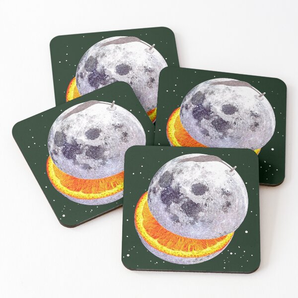 Item preview, Moon orange sliced cut segment for space & marmalade lover designed and sold by SolidEarthArt.