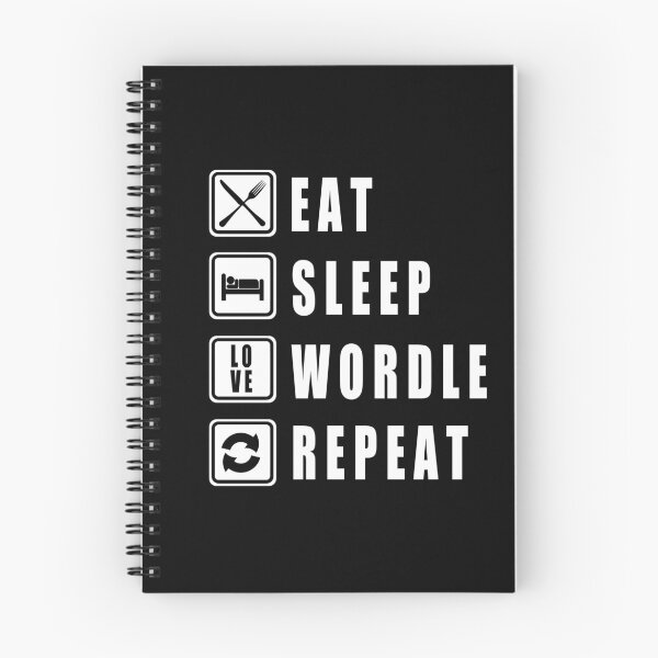 Item preview, EAT SLEEP WORDLE REPEAT - classic black and white font - awesome designed and sold by vooART.