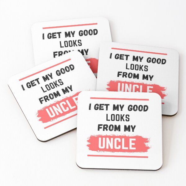 Item preview, I GET MY GOOD LOOKS FROM MY UNCLE - funny uncle baby designed and sold by MiKy1997.