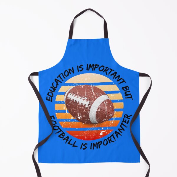 Item preview, Education Is Important But Football Is Importanter Grunge Retro Sunset Ball In Blue designed and sold by LuckyKermit.
