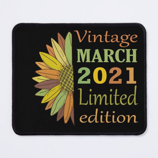 Item preview, vintage march 2021 limited edition, 1 Year Old Gifts Vintage 2021 Limited Edition 1st Birthday designed and sold by SimoSaladain.