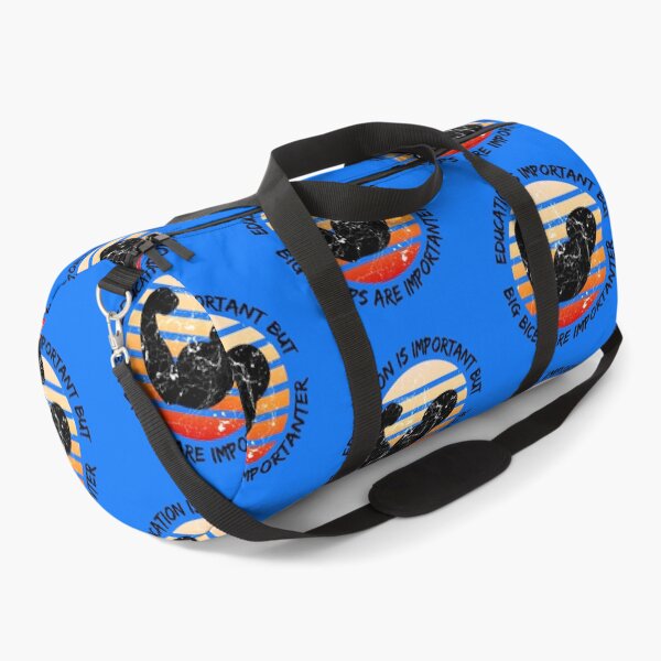 Item preview, Education Is Important But Big Biceps Are Importanter Grunge Retro Sunset Flexing Arm In Blue designed and sold by LuckyKermit.