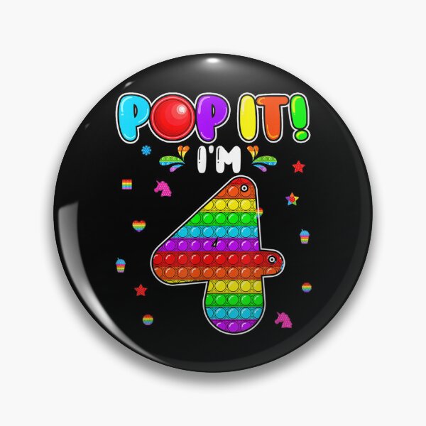 Item preview, Birthday Kids Pop It I Am 4 Years Old 4th Birthday Fidget  designed and sold by wendyy88.