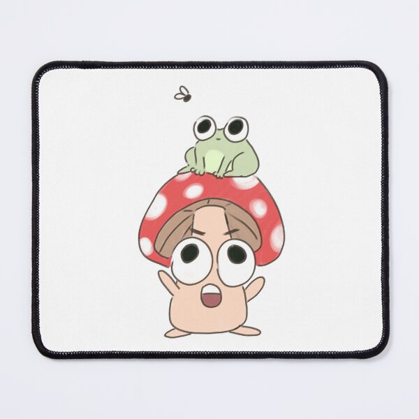 Item preview, Cute cartoon mushroom with a frog on its head designed and sold by Yarafantasyart.