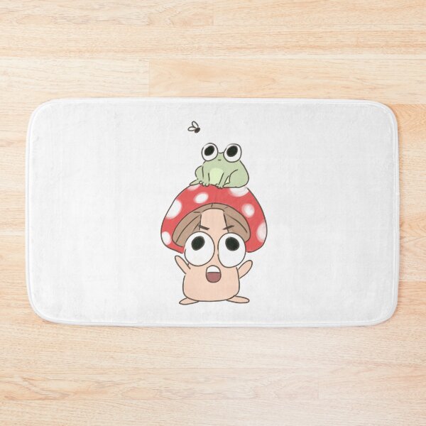 Item preview, Cute cartoon mushroom with a frog on its head designed and sold by Yarafantasyart.