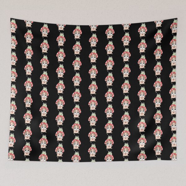 Item preview, Cute cartoon mushroom with a frog on its head designed and sold by Yarafantasyart.