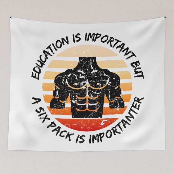Item preview, Education Is Important But A Six Pack Is Importanter designed and sold by LuckyKermit.