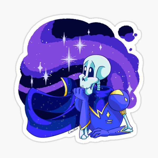 Outertale Papyrus V1 Sticker By Crowink Redbubble