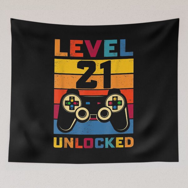 Item preview, Level 21 Unlocked 21st Birthday Matching Video Game  designed and sold by wendyy88.