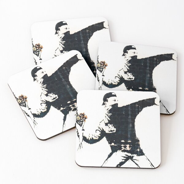 Item preview, Banksy Flower Thrower BW designed and sold by Weston  Westmoreland.