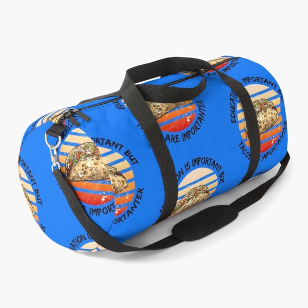 Item preview, Education Is Important But Tacos Are Importanter Grunge Retro Sunset In Blue designed and sold by LuckyKermit.