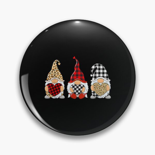 Item preview, Three Gnomes Holding Leopard Heart Plaid Valentine's Day  designed and sold by wendyy88.