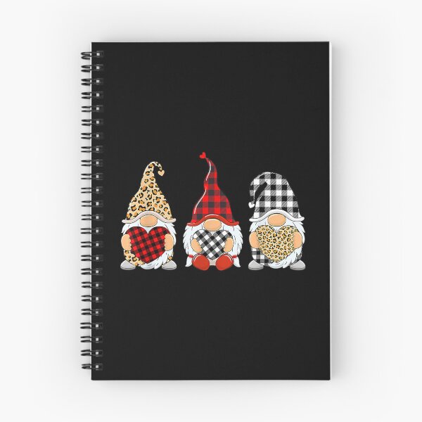 Item preview, Three Gnomes Holding Leopard Heart Plaid Valentine's Day  designed and sold by wendyy88.