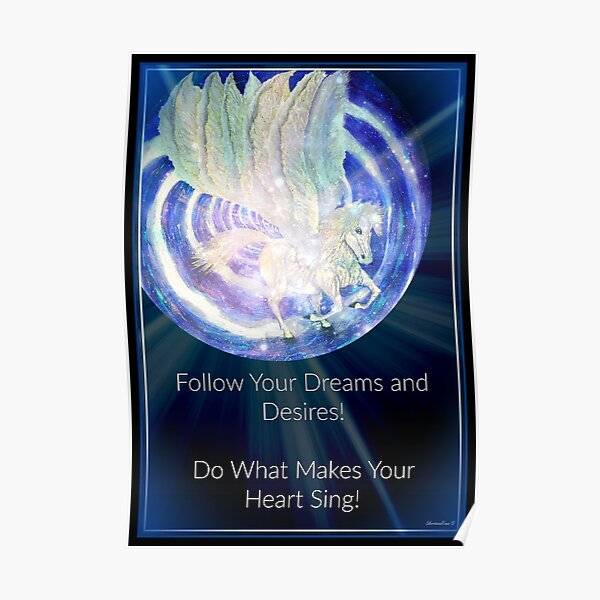 Whispers in the Wind ~ Follow Your Dreams and Desires Poster