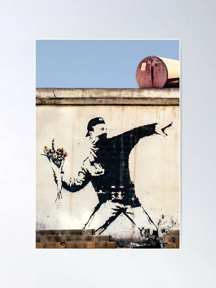 The World of Banksy Flower Thrower/ポスター BANKSY, Flower Thrower - Official Poster - LYNART STORE