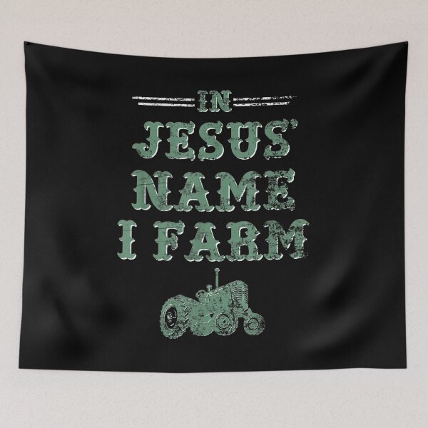 Item preview, In Jesus' Name I Farm Christian Farmer Distressed Style  designed and sold by wendyy88.