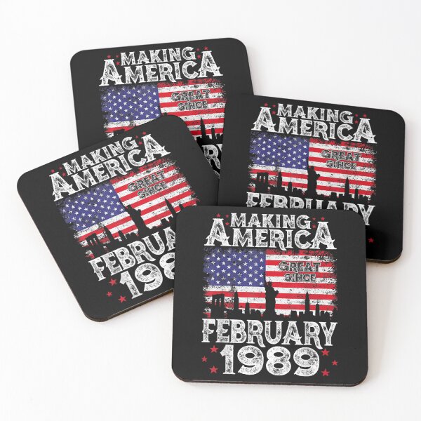 Item preview, 33rd Birthday Gift February 1989 American Flag 33 Years Old  designed and sold by wendyy88.