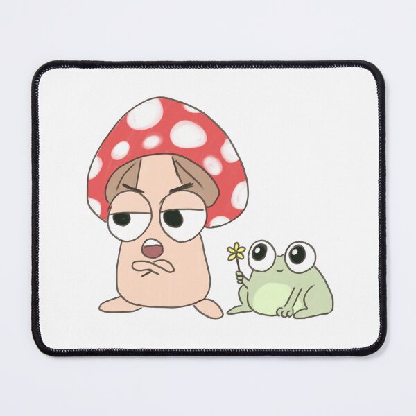 Item preview, Cute cartoon mushroom with a cute frog designed and sold by Yarafantasyart.