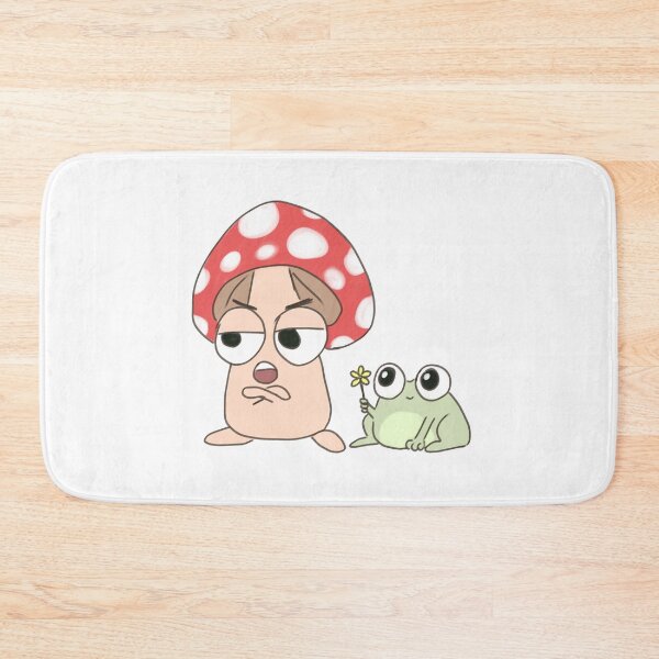 Item preview, Cute cartoon mushroom with a cute frog designed and sold by Yarafantasyart.
