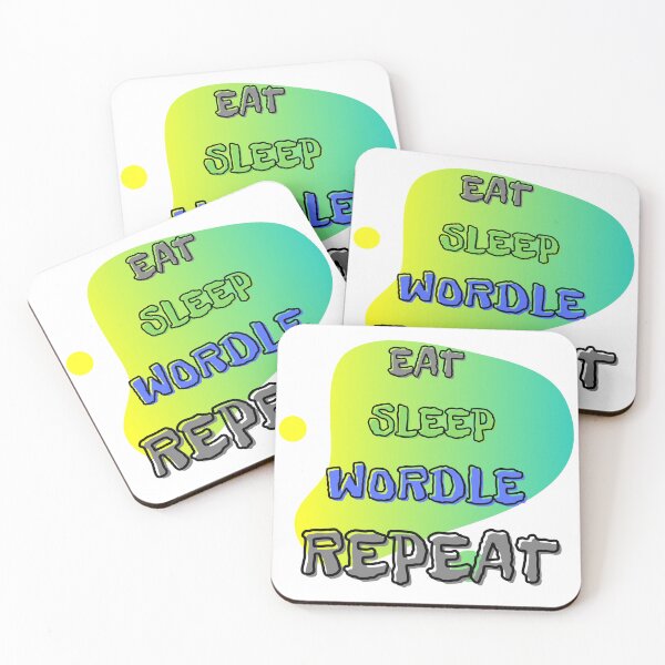 Item preview, eat sleep wordle repeat spring pattern designed and sold by Anna-Kik.