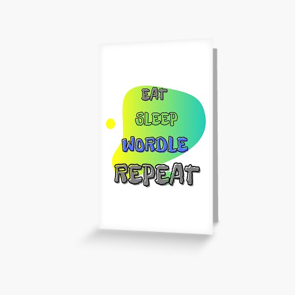 Vista previa del artículo con la obra «comer dormir wordle repetir patrón de primavera», diseñado y vendido por Anna-Kik.