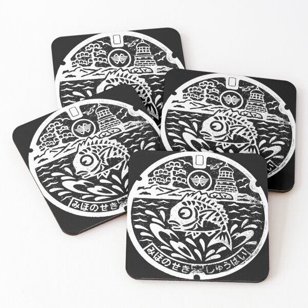 Item preview, Fish jumping out of water on manhole in Japan designed and sold by mattraski.